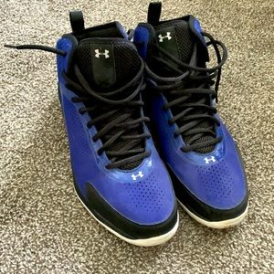 Mens 10 Royal Blue Under Armour high top shoes